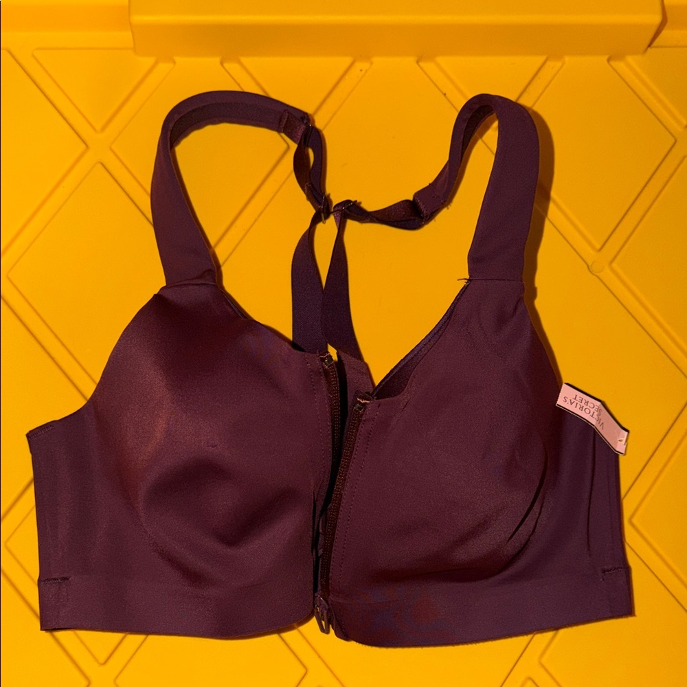 Victoria Secret Purple Front-Closure Sports Bra